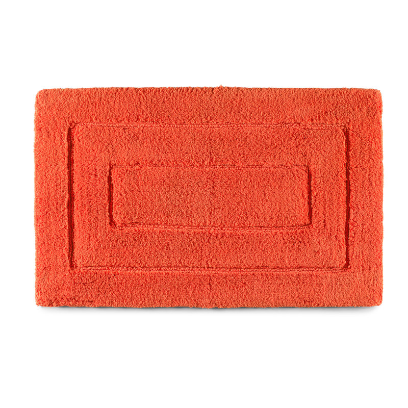 Estabrook Cotton Blend Non-Slip Bath Rug, 20" H x 32" W, Blood Orange