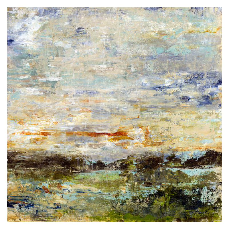 «Hillside View», reproduction sur toile, H 37 po x l 37 po x P 1,5 po, Wrapped Canvas, Pas de tapis