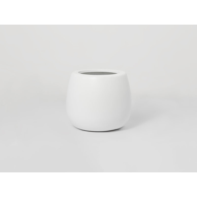 Finstad Handmade Pot Planter, White, 11.5" H x 8.5" W x 8.5" D