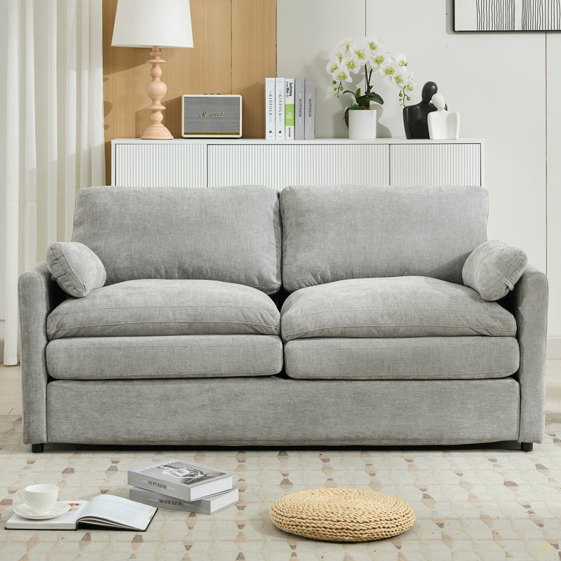 68.1" Cozy Upholste Loveseat Sofa Oversized Comfy Comfy Cloud Sofa Double Cushion Loveseat Sofa Plush Cushion Sofa Couch For Living Room