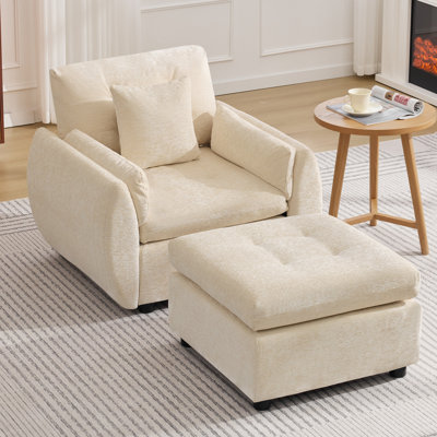 Ensemble de fauteuil d'appoint avec repose-pieds
