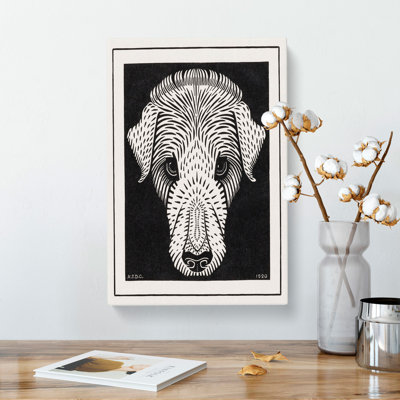 Dogs Head by Julie De Graag - Wrapped Canvas Painting