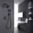 Round Shower System Wall Mounted Shower Faucet Rain Mixer Combo Set, Rain Shower Head Shower Set For Bathroom In