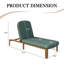 Chaise longue de patio réglable en bois d'acacia avec coussin-1399820511-1399820507