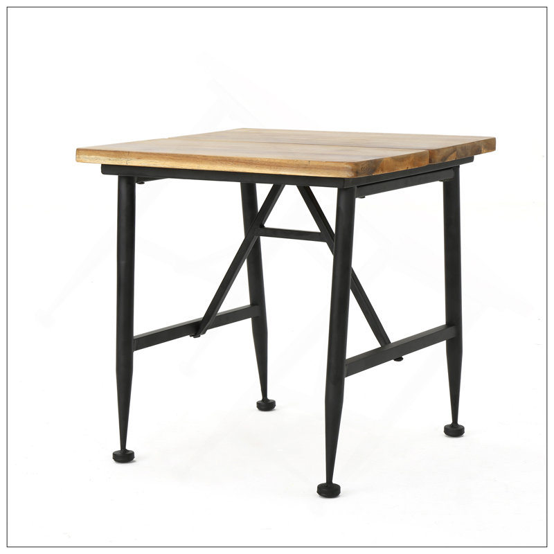 Table de bout en bois et métal