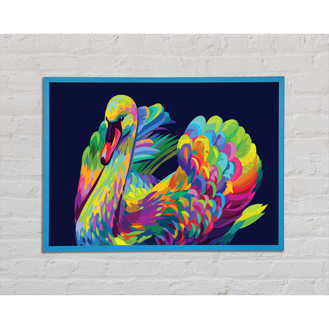 The Vibrant Swan Sitting - Einzelner Bilderrahmen Kunstdrucke