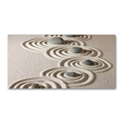 Zen Stones Sand - Wrapped Canvas Print
