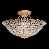 Rivendell 17 Light 30In X 19.5In Semi-Flush Mount In French Gold And Radiance Crystal