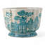 Turquoise White Willow Scallop Planter