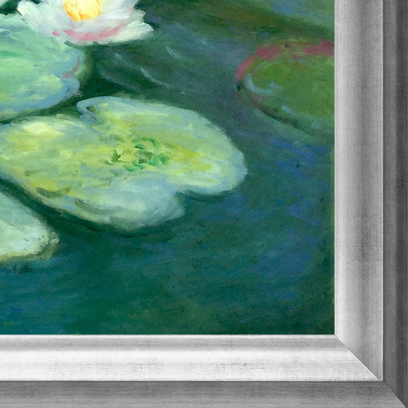 «Water Lilies, Evening» par Claude Monet, peinture encadrée, H 25 po x l 29 po x P 2 po, Antique athénien