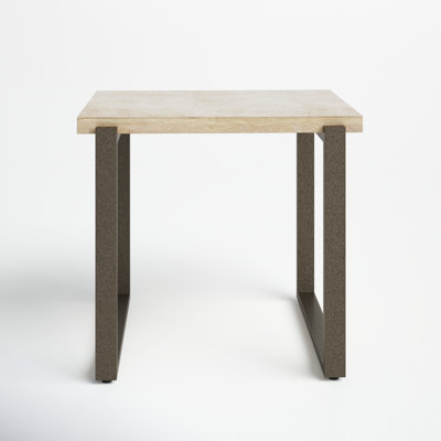 Stone Top End Table