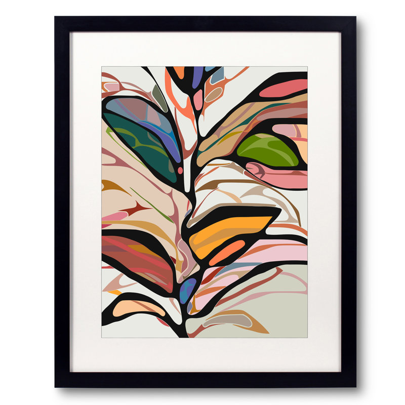 Colorful Tree Print by Angel Estevez, Black Framed Paper, 30" H x 24" W