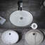 Lavabo de salle de bain ovale encastré en céramique avec trop-plein