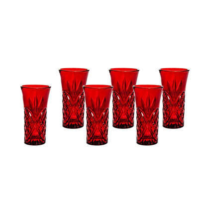 Dublin Crystal Red Shot Glass 2oz