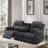 79" Premium Fabric Reclining Living Room Sofa With Drop Down Table And Cup Holders-99785109