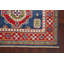 Tapis oriental géométrique Kazak noué à la main 4 x 6