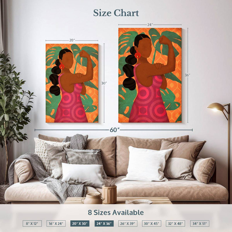 Leisha Boho Pin-Up Beauty, H 36 po x l 24 po