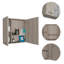 Armoire à pharmacie Sines, quatre tablettes internes, porte double-2072596565