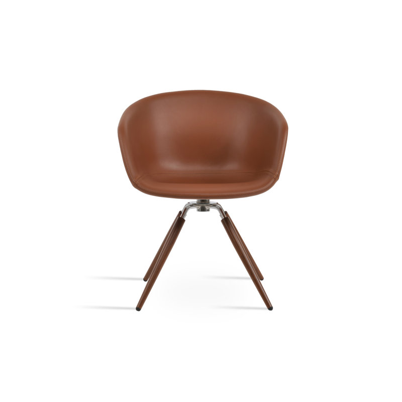 Fauteuil Tribeca, Noisette, Noyer / Chrome