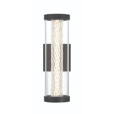 Savron 1 Light LED Outdoor Sconce in Black