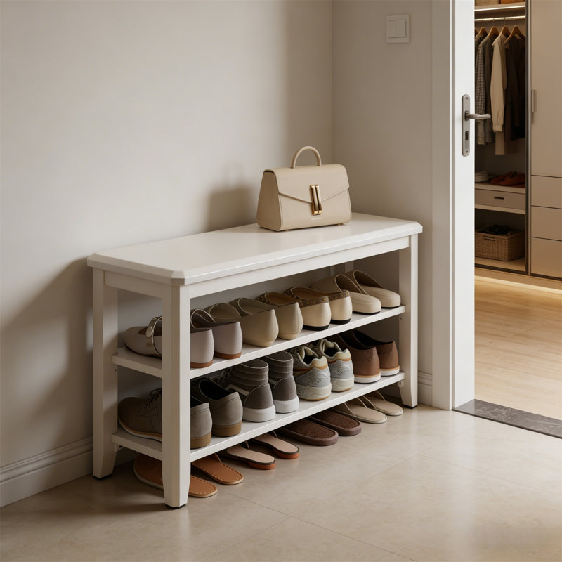Premium Wooden Shoe Cabinet For Home, 20.4" H x 39.4" W x 11.8" D