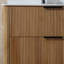 Meuble-lavabo suspendu de 61 cm (24 po) en bois naturel avec lavabo monobloc sans joint