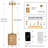 1-Light 5.9" W Boho Style Single Pendant Light With Hand-Woven Rattan Shade,  Gold Pendant Light For Kitchen Island, Dining Room, Entryway, Suitable For Sloped Roof Mounting-1634518491