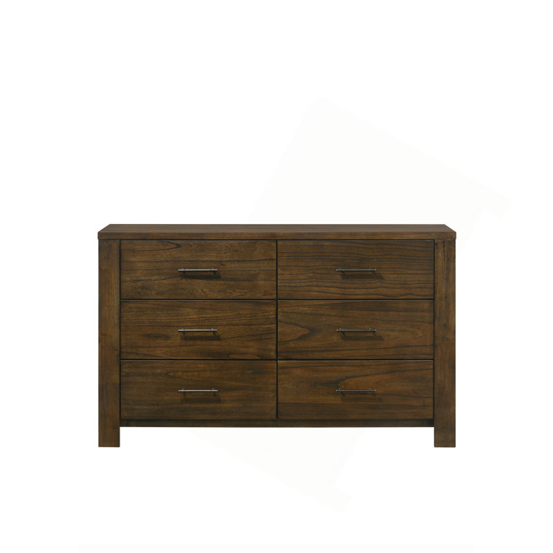 Commode en bois, coffre de rangement spacieux avec poignées plates