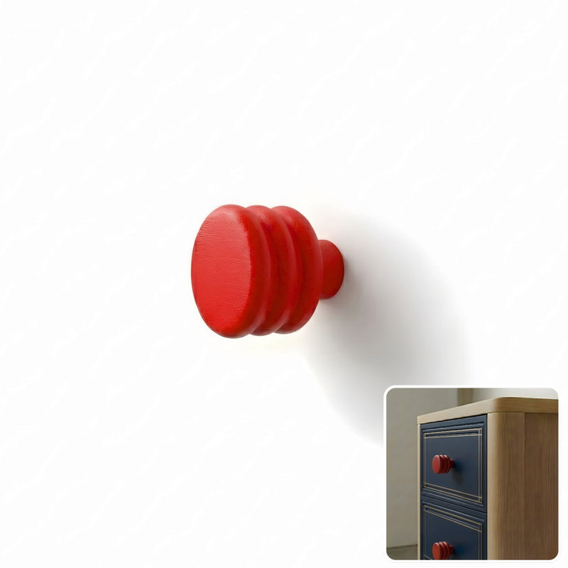 ROUS Hardware Mid-Century Modern Honey Comb Knob, Rose (Red)