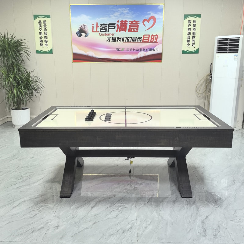 Beige + Dark Coffee Rectangular Solid + Manufactured Wood Hockey Tables