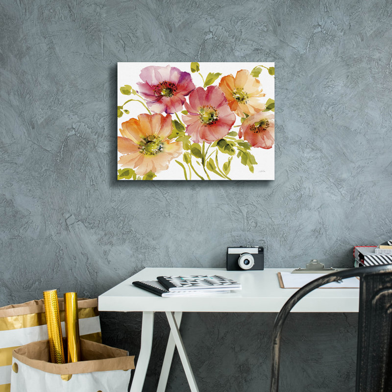 «Autumn Poppies» par Katrina Pete, art mural sur toile, H 12 po x l 16 po x P 0,75 po