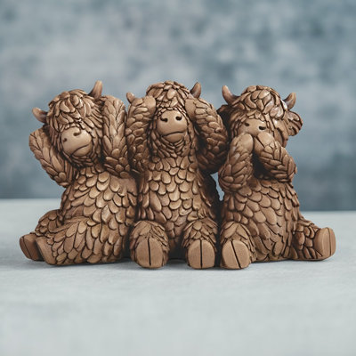 Figurine 6,25 W 3 Highland Cows
