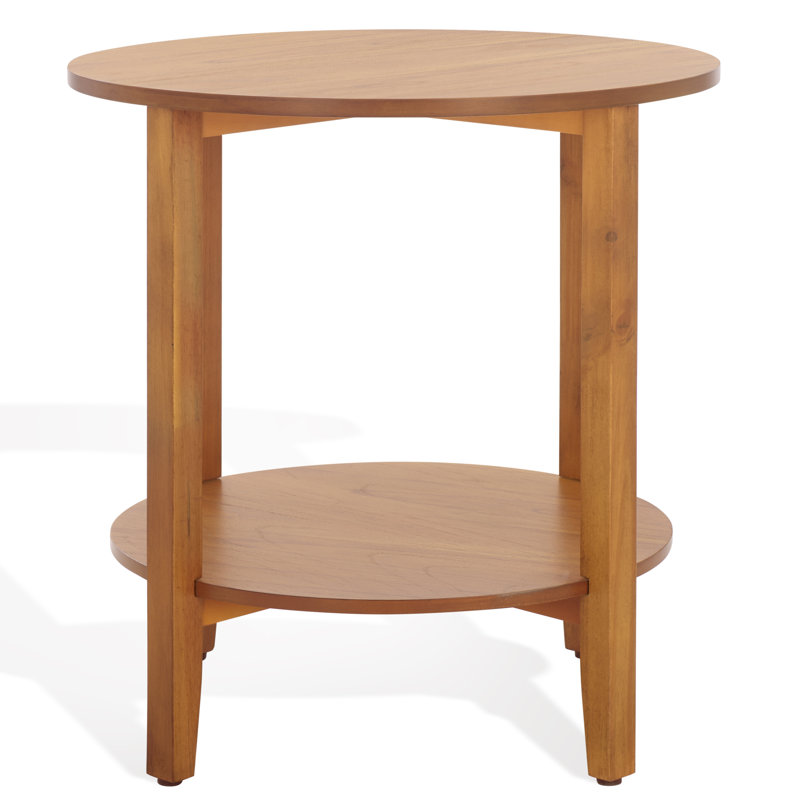 Ineye Round Wood Accent Table, Natural