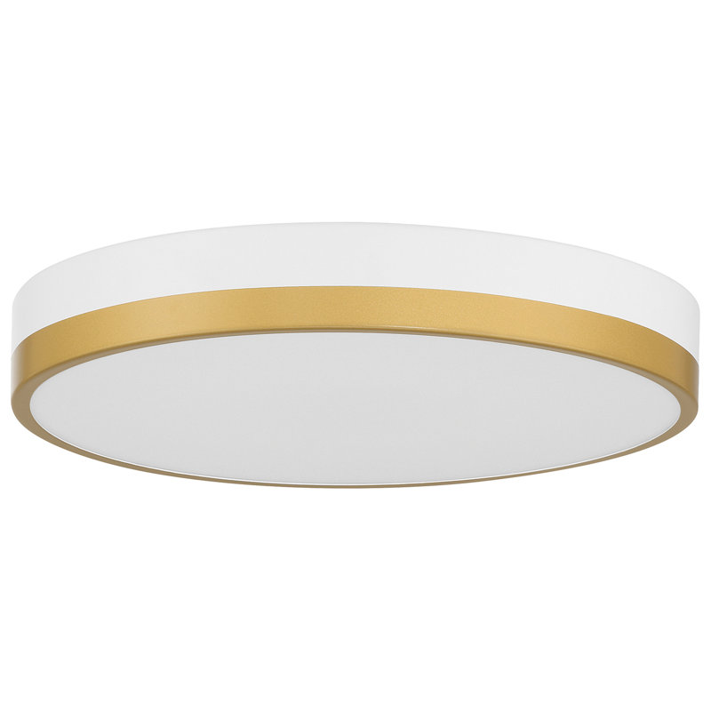 Pliam Plush, Blanc / laiton brossé antique