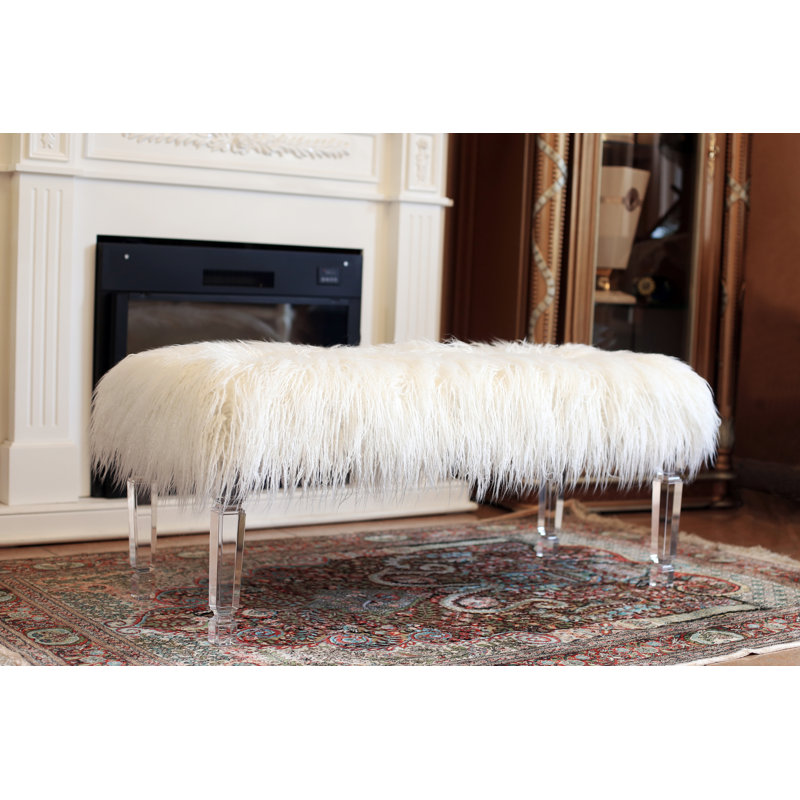 Banc rembourré 45 po Tomberlin, Blanc
