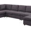 Canapé modulaire 146,5 po avec méridienne réversible-965541106