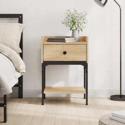 Shabari 40.5cm W Iron Bedside Table
