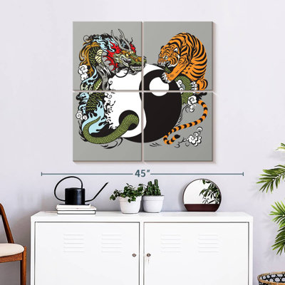 Dragon et tigre Yin Yang