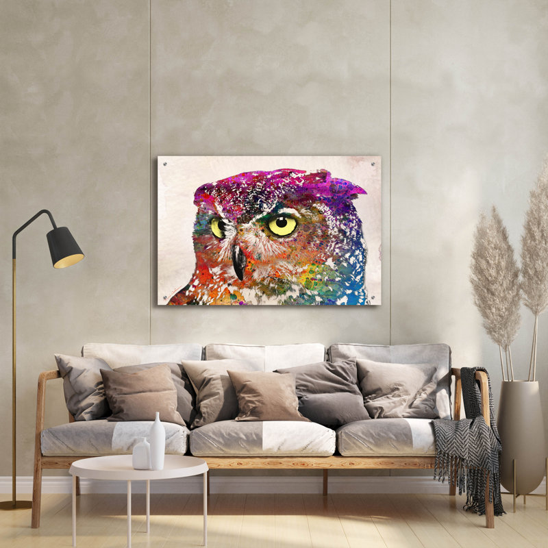 «Owl Drowing» par Mark Ashkenazi, H 24 po x l 36 po x P 0,2 po
