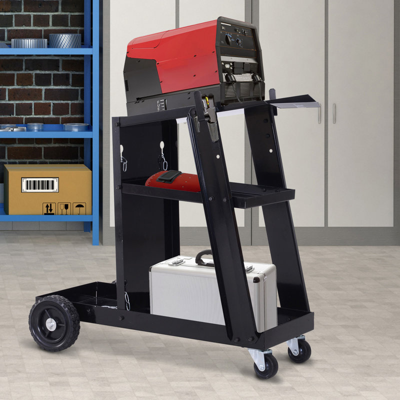 Chariot de chariot à main à 3 niveaux avec capacité de charge de 110 lb