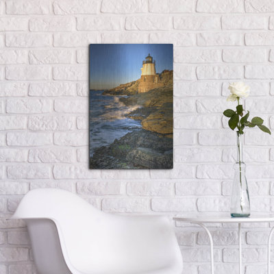 Evening At Castle Hill Lighthouse' by Rick Berk Metal Wall Art