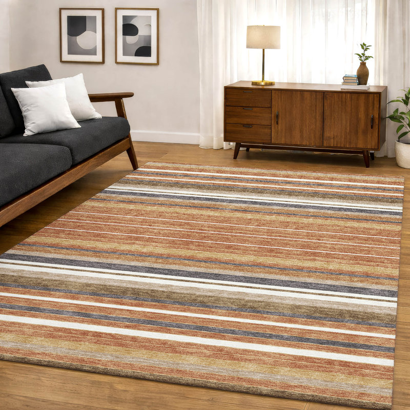 Tapis de qualité supérieure lavable à la machine Mayfield AMF2330, Paprika, 5 pi x 7 pi 6 po