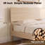 Structure de grand lit avec tête de lit Wave, pieds en bois massif-1586458742