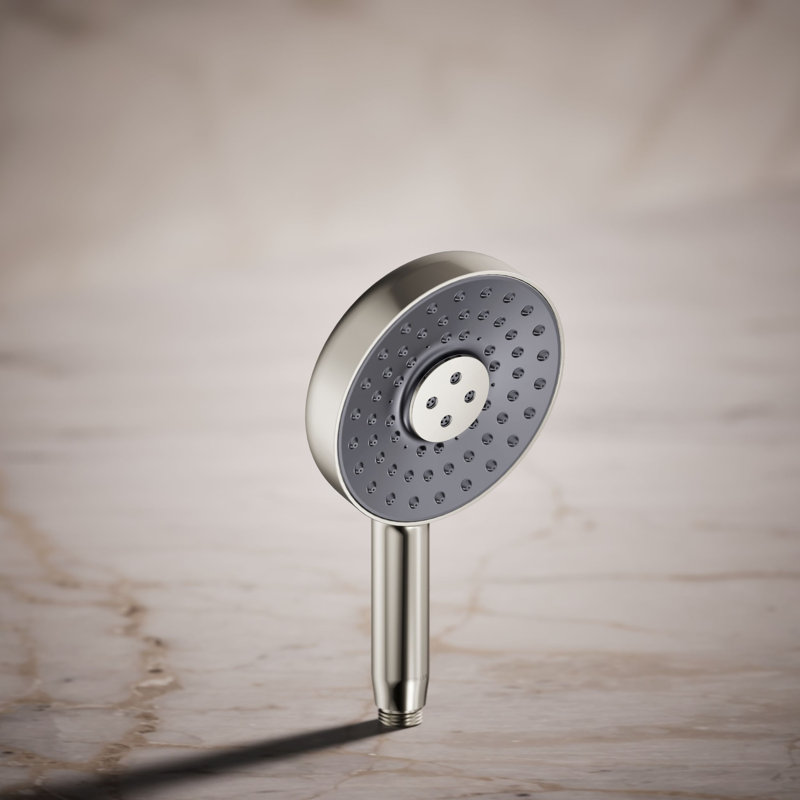 Statement 2.5 GPM Round Multifunction Handshower With Katalyst Air-Induction Technology, Vibrant Polished Nickel, 1.75 GPM