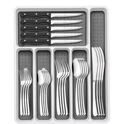 49-piece Heavy Duty Silverware Set With Organizer