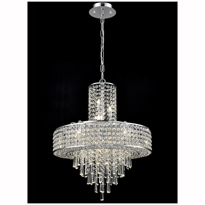 Warba 12 - Light Chrome Crystal Pendant