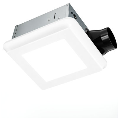 130 Cfm Bathroom Exhaust Fan With 5 Cct Led Light, 1.0 Sones Quiet Ceiling Ventilation Fan For Bathroom Laundry Room