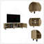 Meuble télé Native pour téléviseur 70 po, quatre tablettes ouvertes, cinq pieds