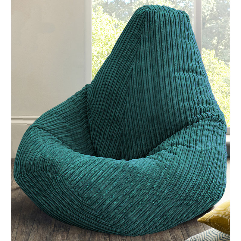 Childrens Highback Bean Bag Lounger, Teal