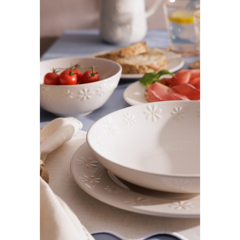 Daisy 1ml Stoneware Pasta Bowl